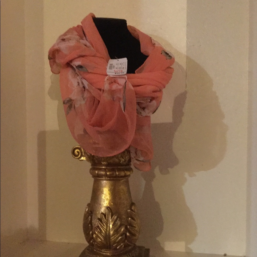 Long floral scarf